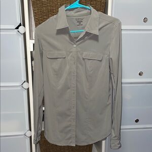 Exofficio Women's Gray Button Down Shirt